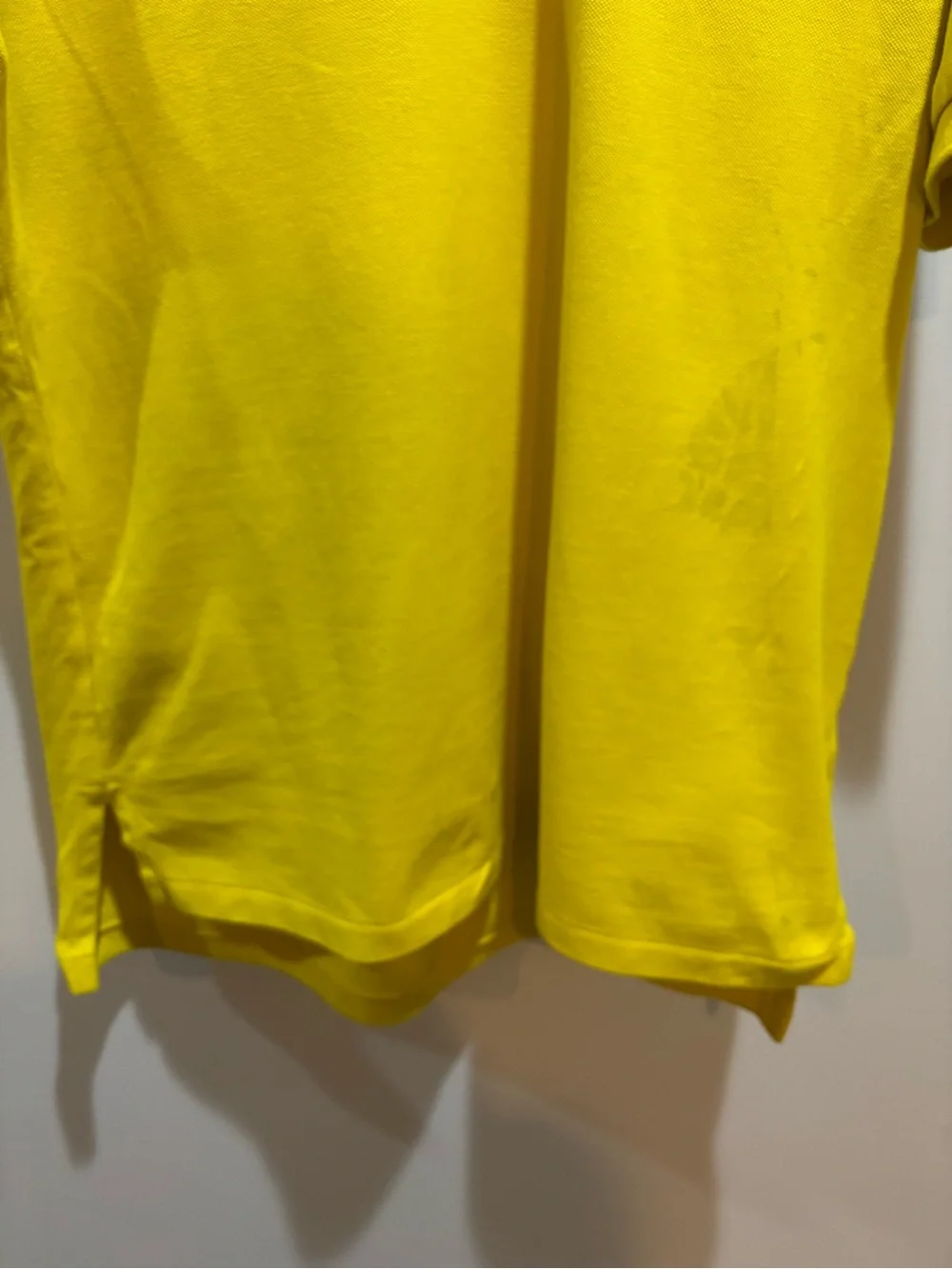 Polo by Ralph Lauren Men’s Bright Yellow Classic Polo with Navy Pony